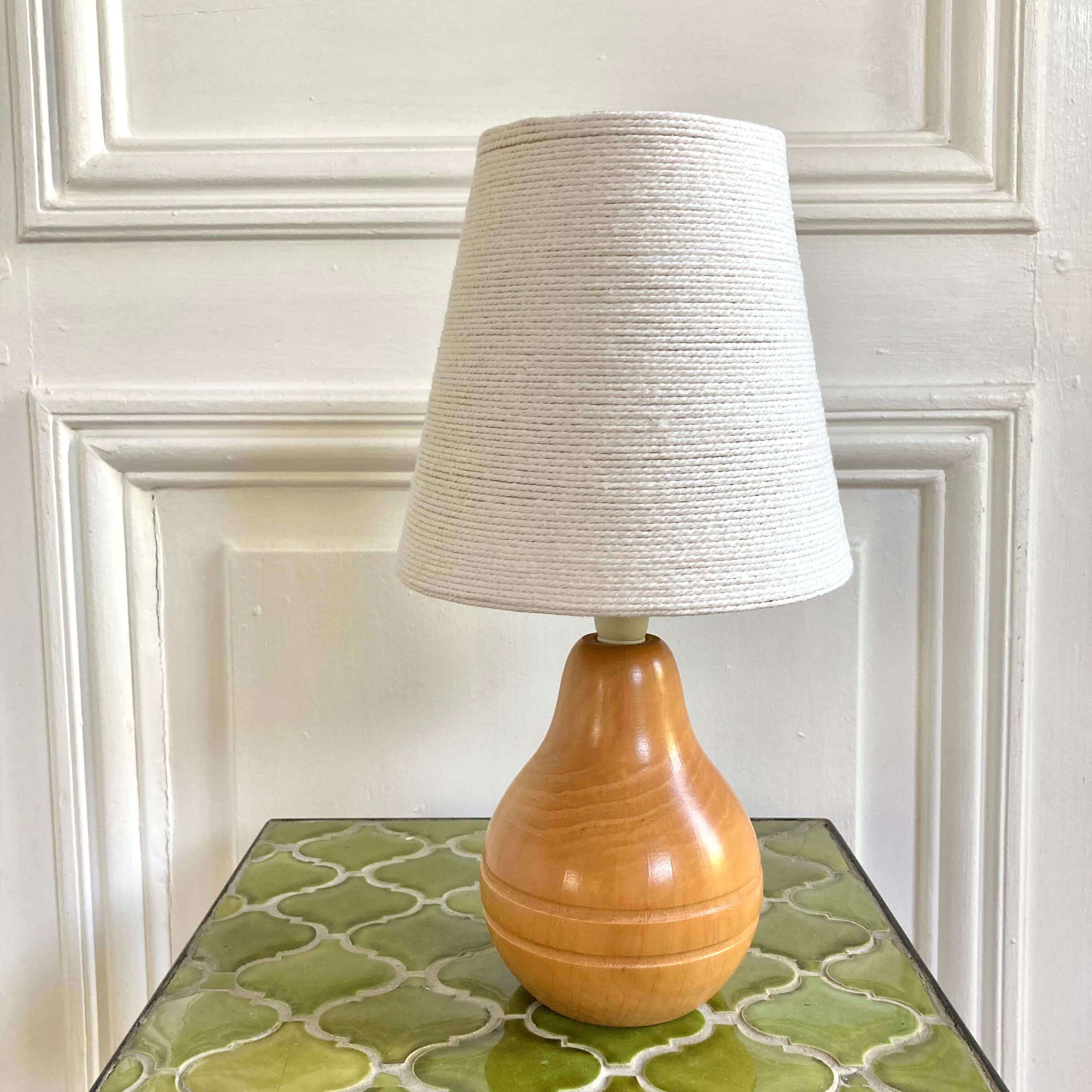 Wooden lamp rope lampshade