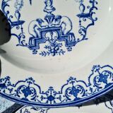 Set of 4 old hollow plates vieillard bordeaux model moustiers