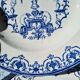 Set of 4 old hollow plates vieillard bordeaux model moustiers