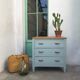 Commode art deco vert amande