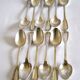 Lot of 12 classic silver-plated metal teaspoons 1900 Silversmith BOULENGER