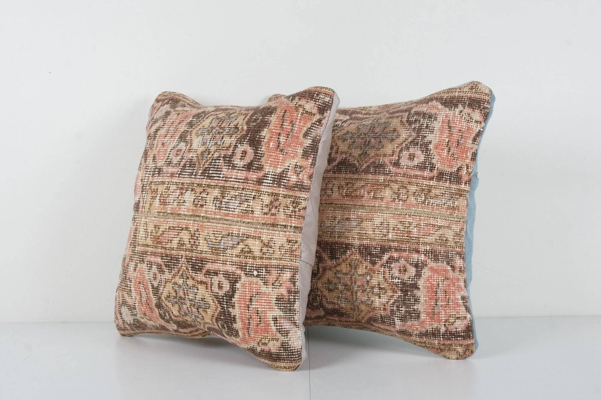 Set of 2 vintage Turkish cushion covers 46x46 cm