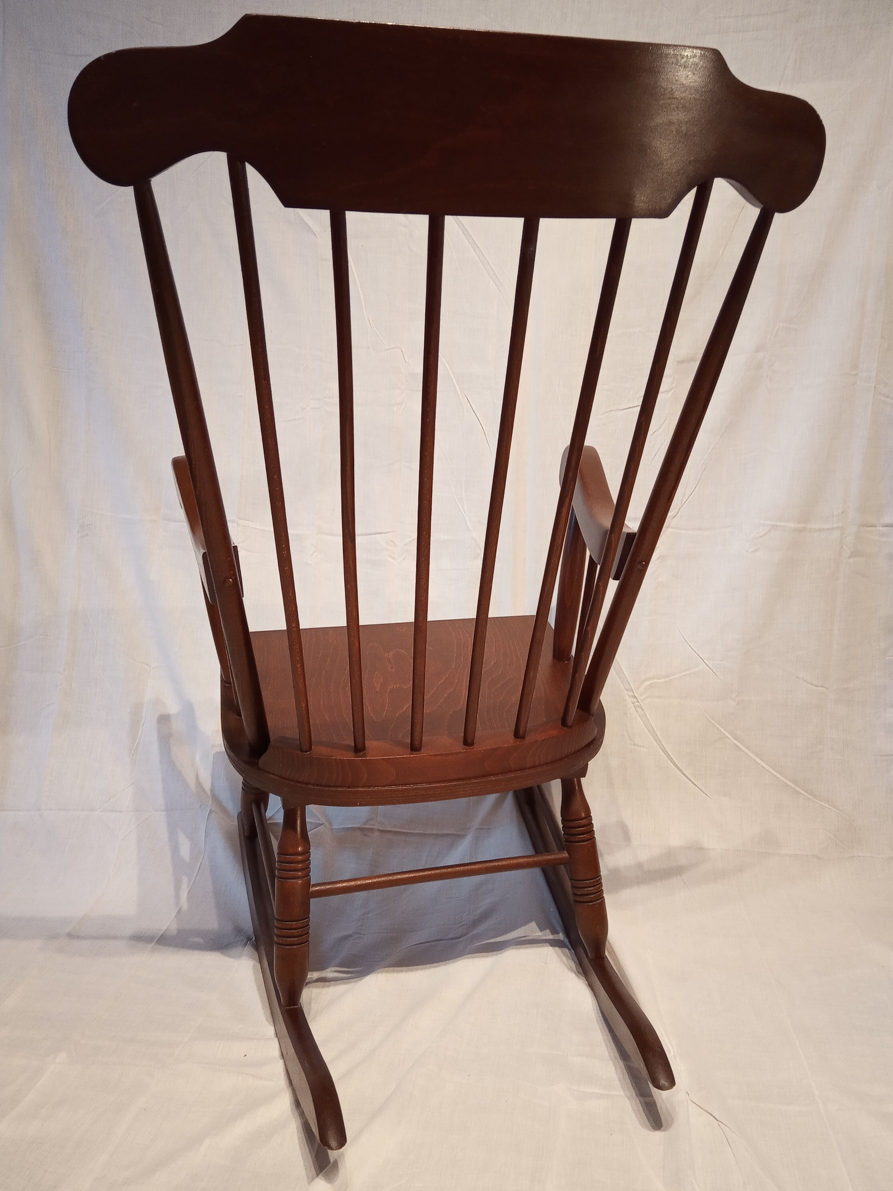 Rocking chair 50s in solid wood
