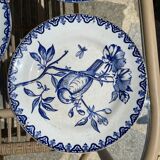 Set of six dessert plates HB Choisy le Roi Japanese model