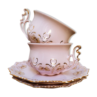 Duo of H&C cups made of Czech porcelain