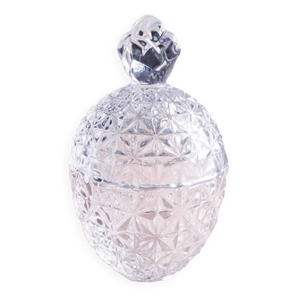 Glass pineapple sugar bowl