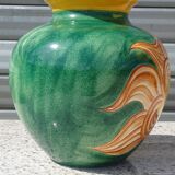 Ceramic lamp, vase and matching plate, Drimmer