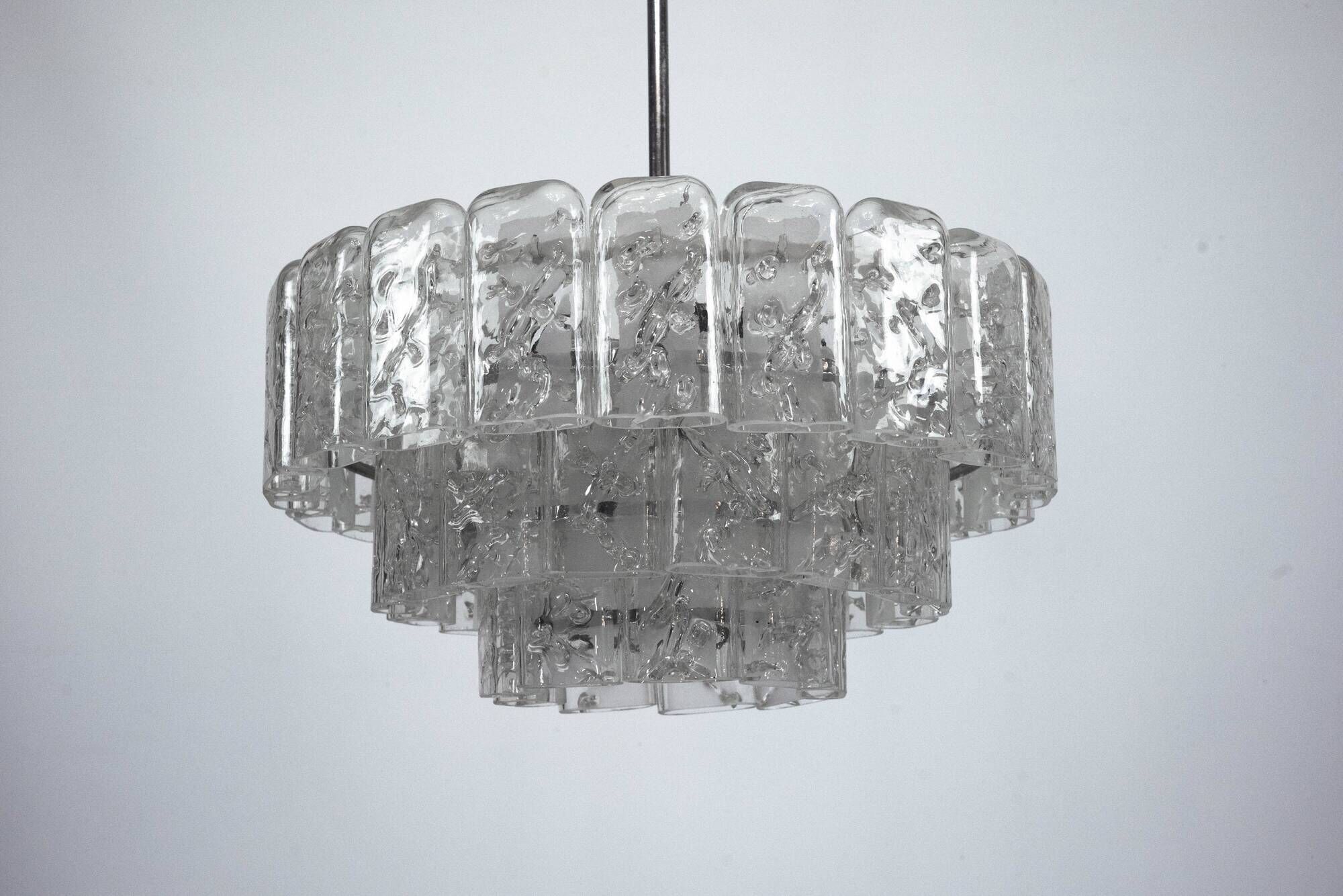 Vintage Italian chandelier attributed to Vistosi, Italy 1960s.