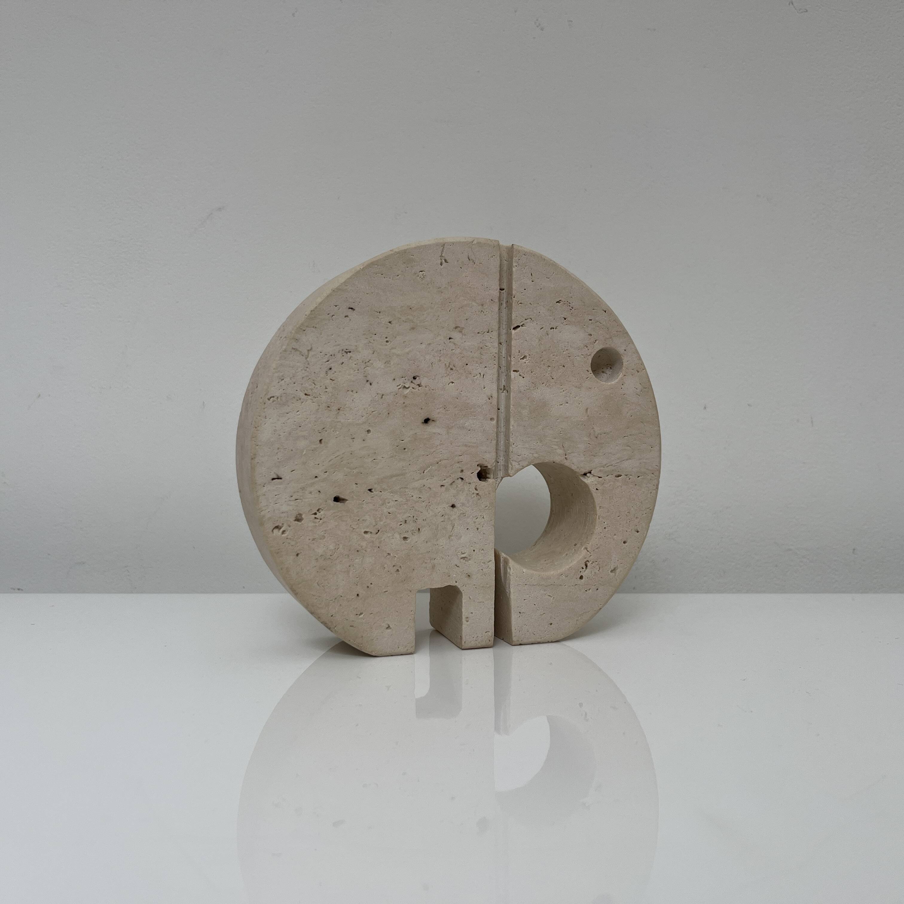 Elephant in travertine Fratelli Mannelli Italy 1970s