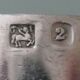 Old Round of plain silver metal towel