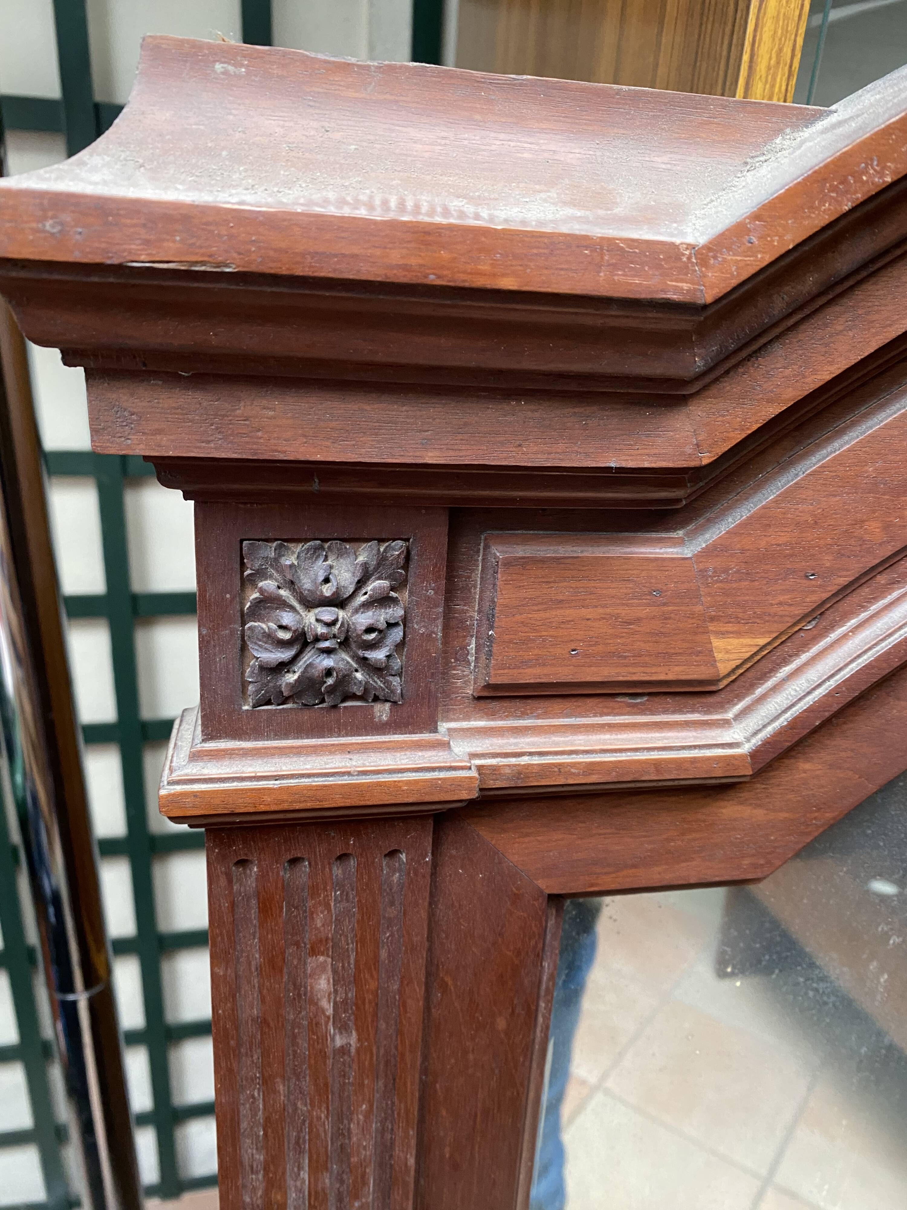 Trumeau grand miroir bois