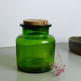 Green glass jar or jar