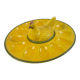 Ceramic yellow egg plate/display with hen, 20th century