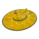 Ceramic yellow egg plate/display with hen, 20th century