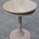 Petite table basse ronde travertin/bout de canapé années 80/90