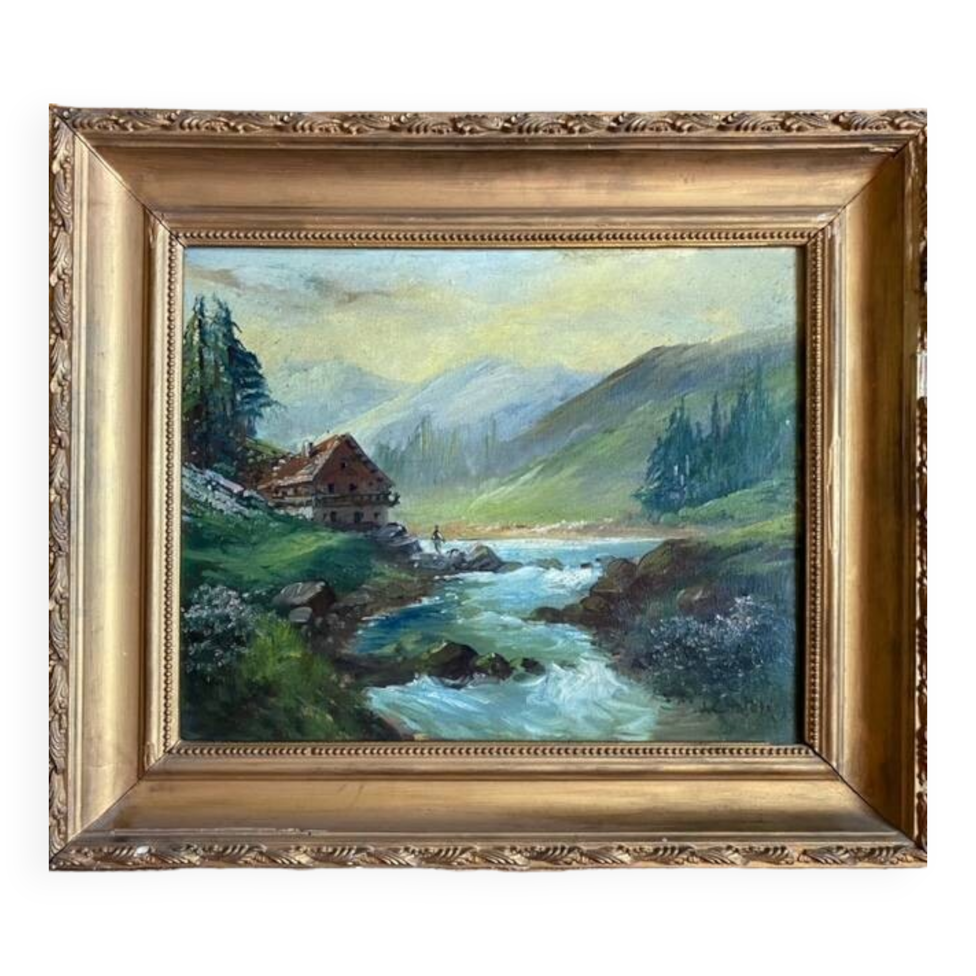 Toile, paysage de montagne de Chatelin