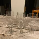 6 verres à vin cristal