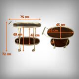 Brass Rolling Serving Cart - 1960