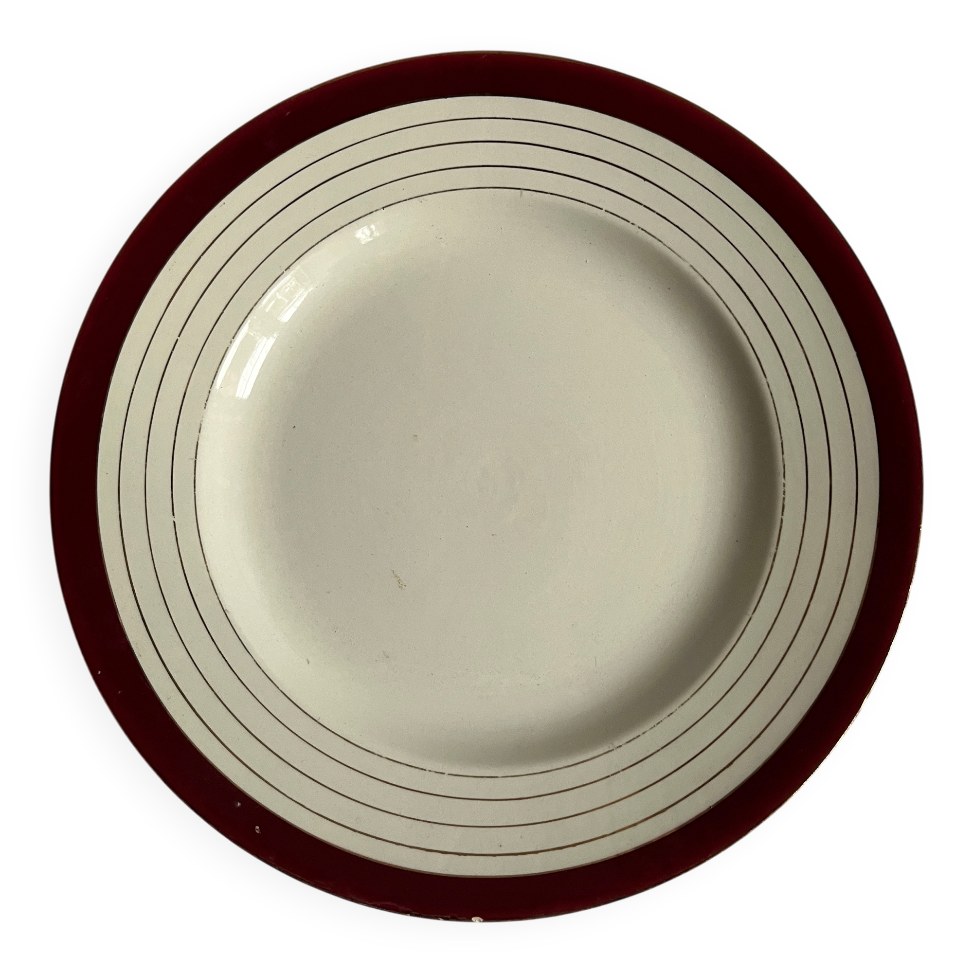 Round plate Sarreguemines
