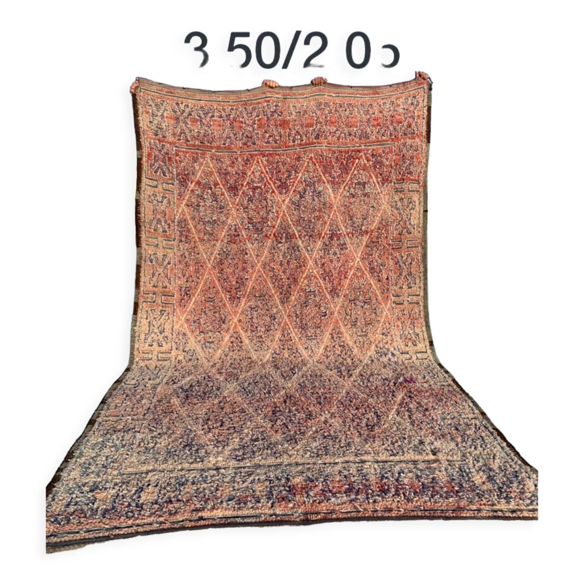 Berber carpet beni mguild seventies 3m50 on 2m05