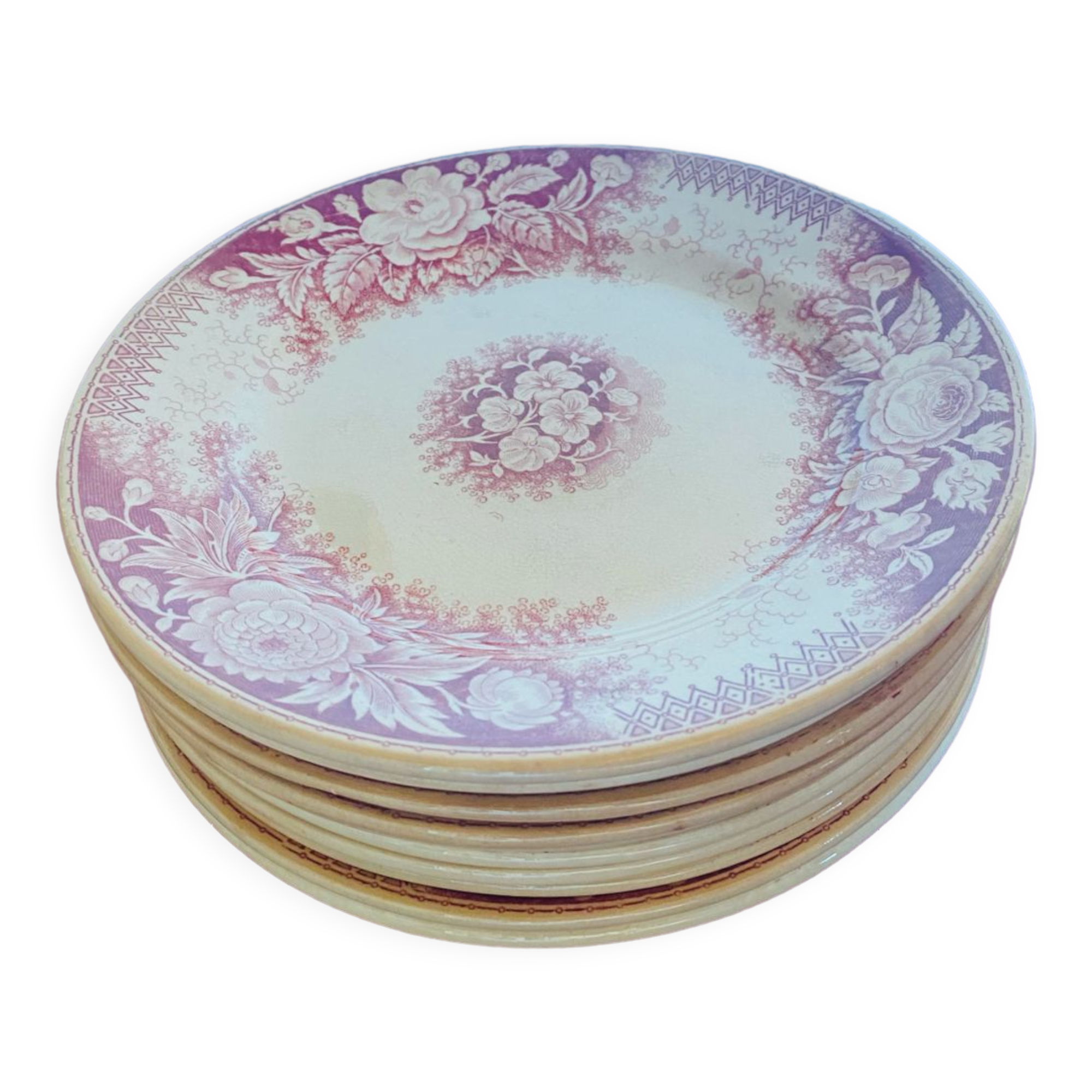 Service 10 assiettes à dessert Sarreguemines