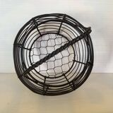 Black metal egg basket