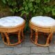Pouf bamboo and rattan