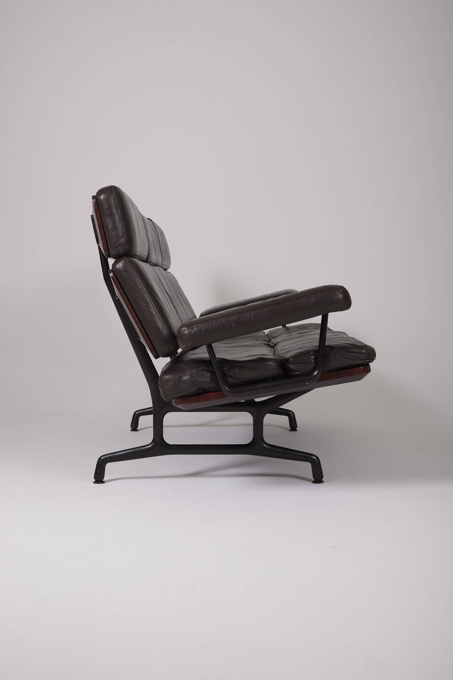 Charles and Ray Eames leather sofa, 1980s