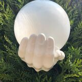 rare handmade ceramic and glass wall light