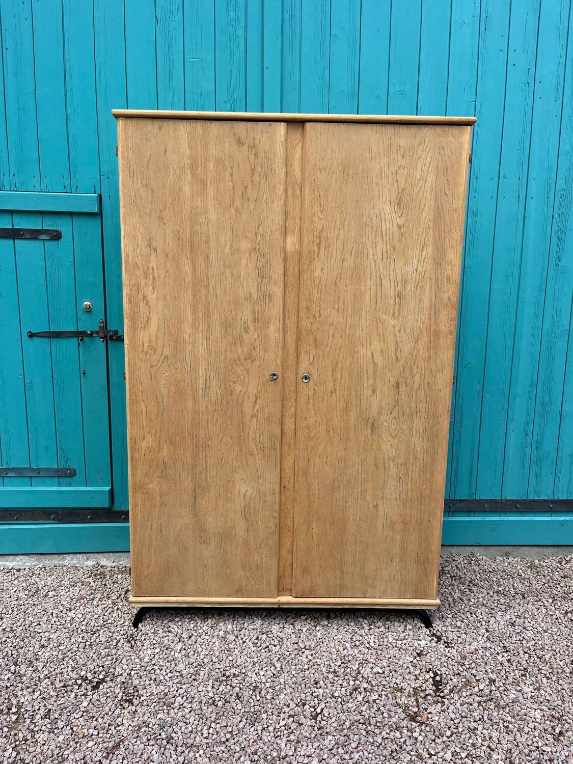Wooden school cabinet