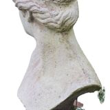 Large bust of apollo in cut stone height 45 cm