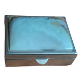 Pillbox gilded metal box and polished marble cabochon