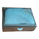Pillbox gilded metal box and polished marble cabochon
