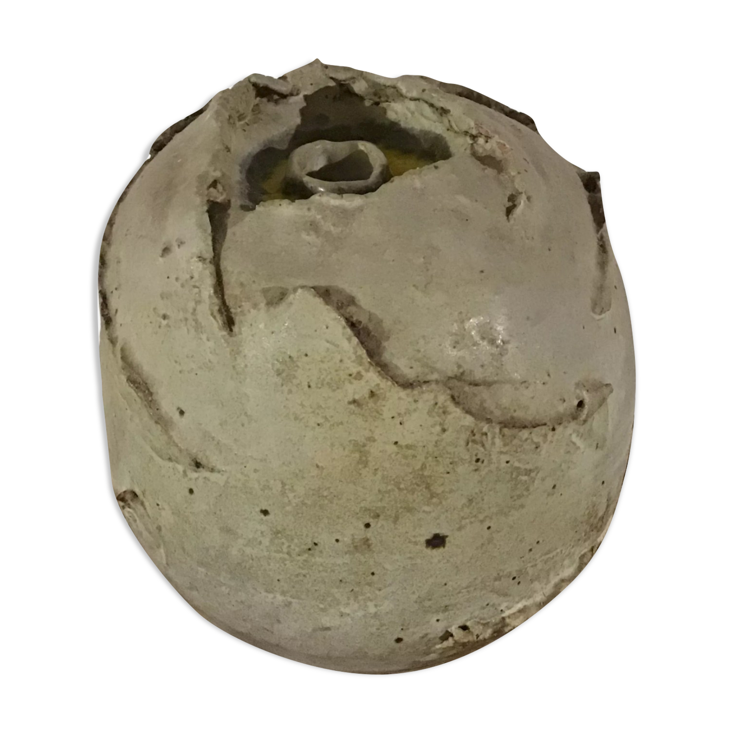 Vase boule raku