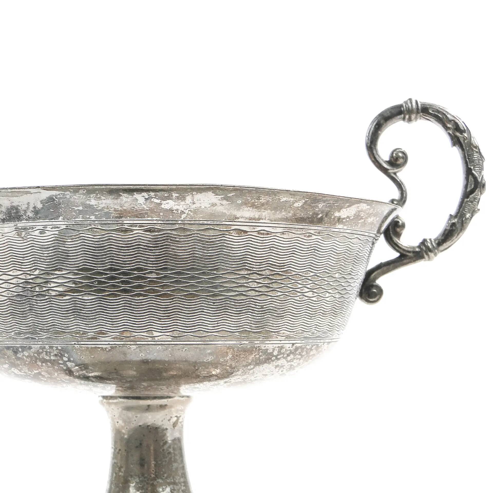 Sugar bowl, Art Nouveau, silver-plated brass, WMF, Germany, early 20th century