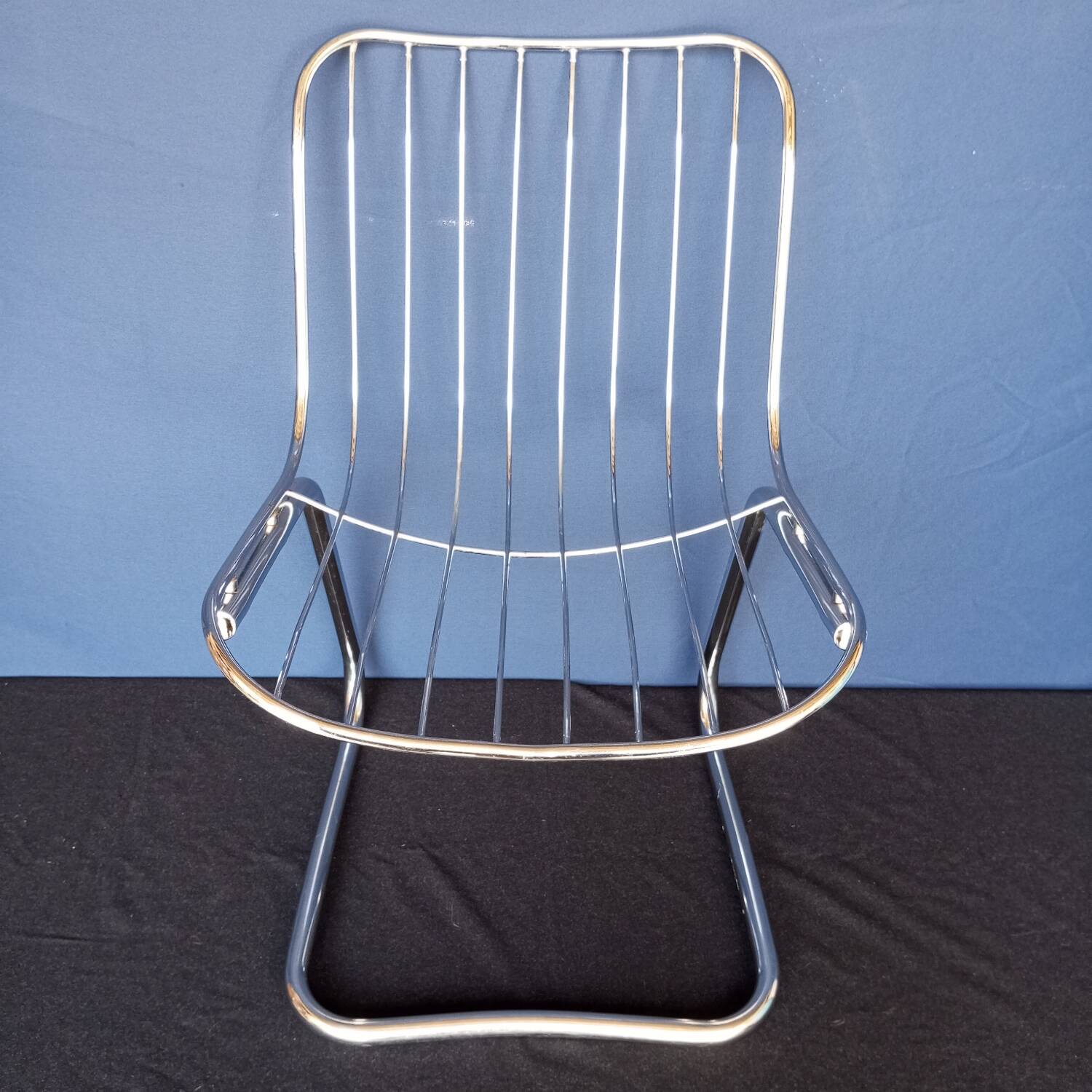 70s chrome metal chairs