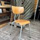 Vintage industrial chair Tubax in wood and metal