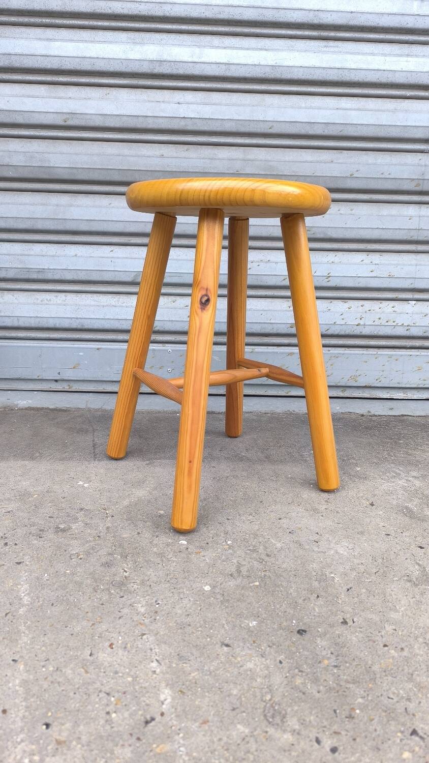 70s pine stool