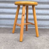 70s pine stool