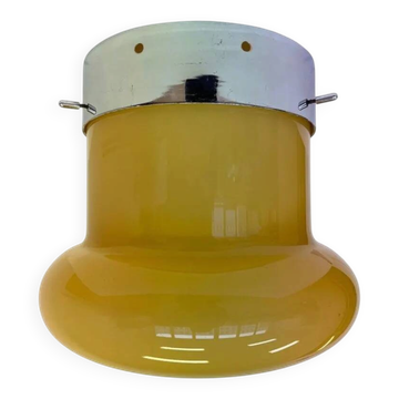 Lampe de plafond XXL design hôtel mid-century, encastrée, années 1970 - Tchécoslovaquie