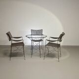 Beautiful dining set designed by Yuzuru Yamakawa. The chairs and table are