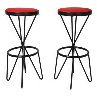 2 Tabourets Thonet 1950