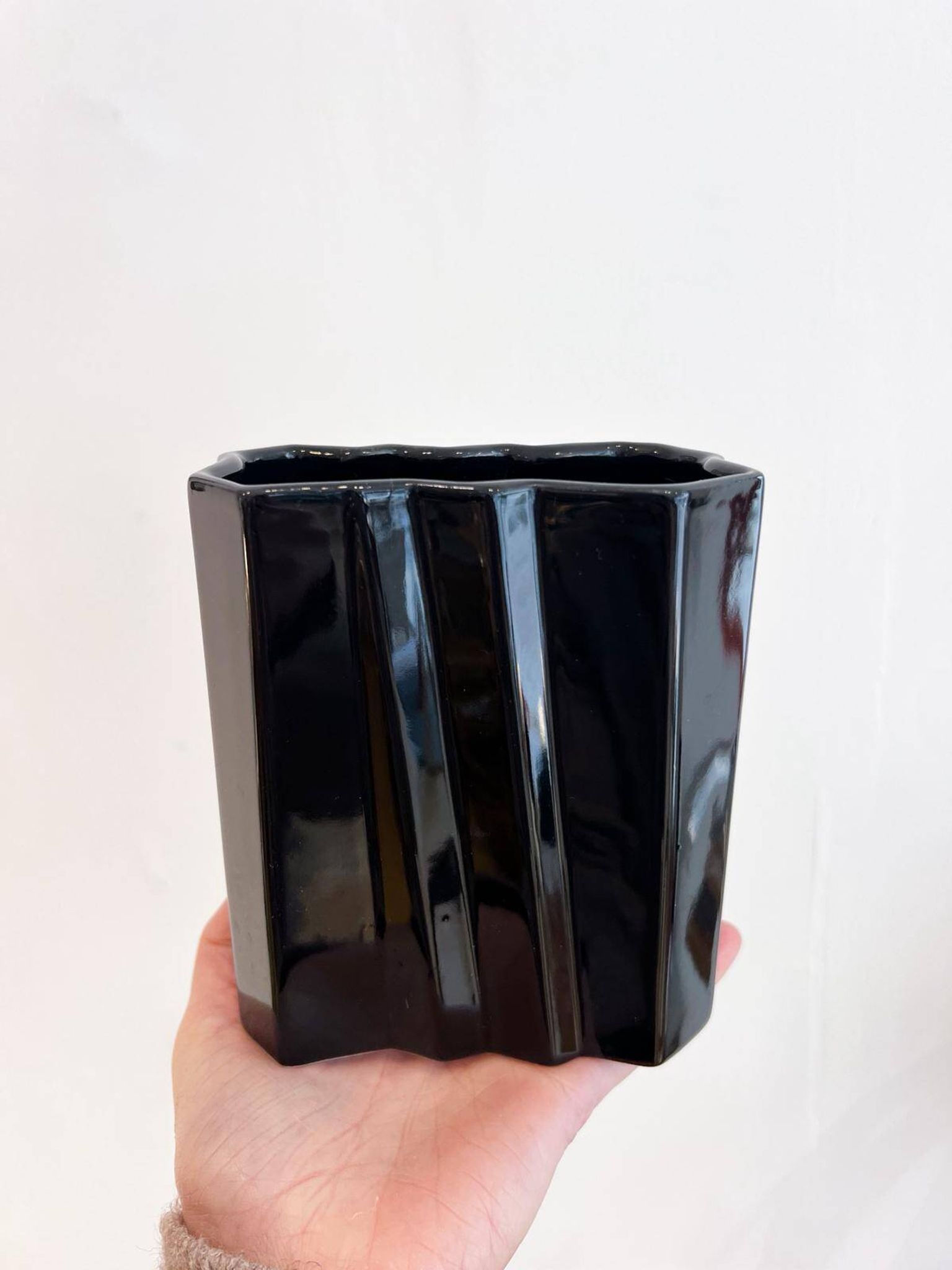 Vase vintage noir