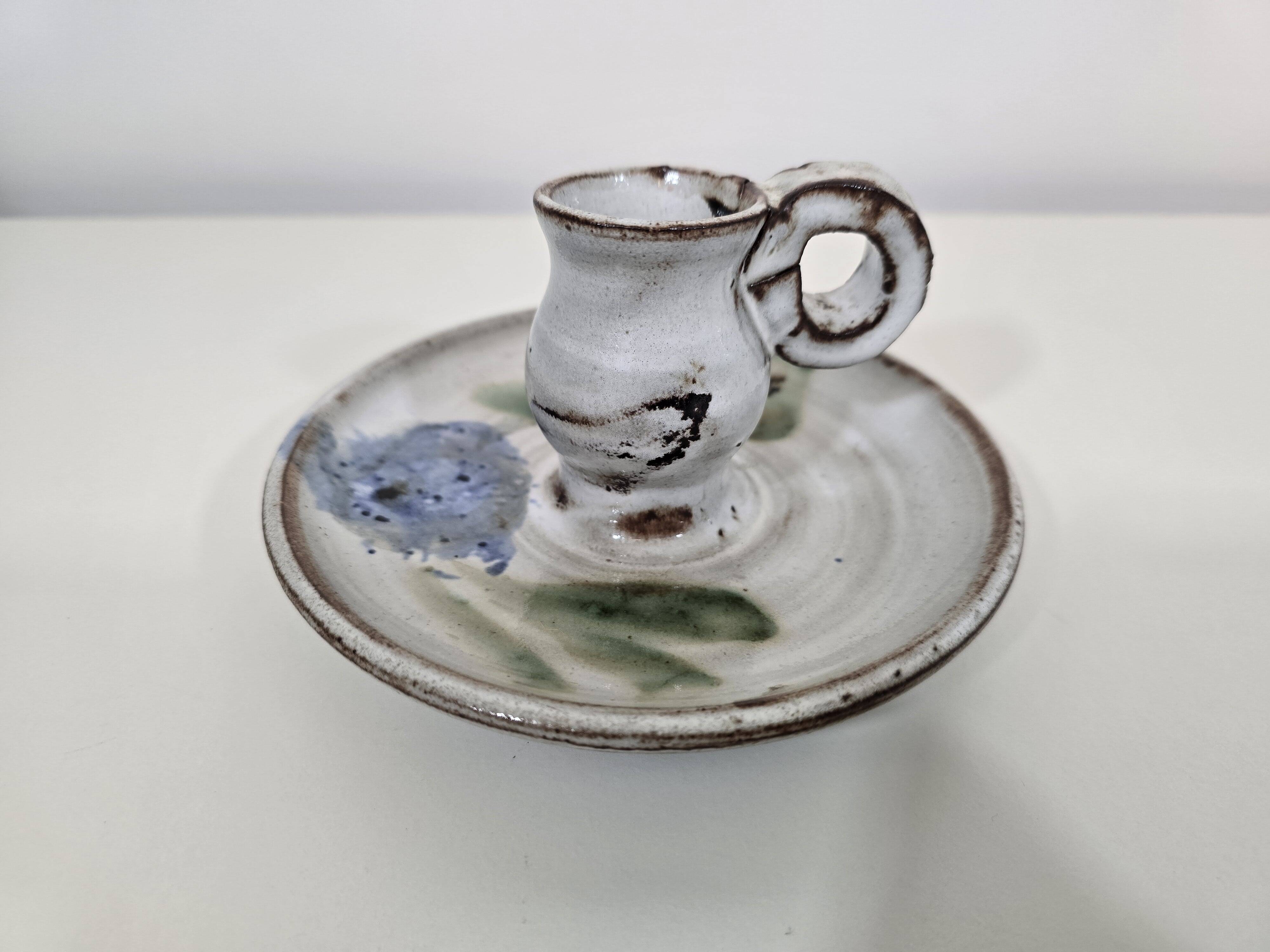Ceramic candle holder by Albert Thiry, France, 1960s