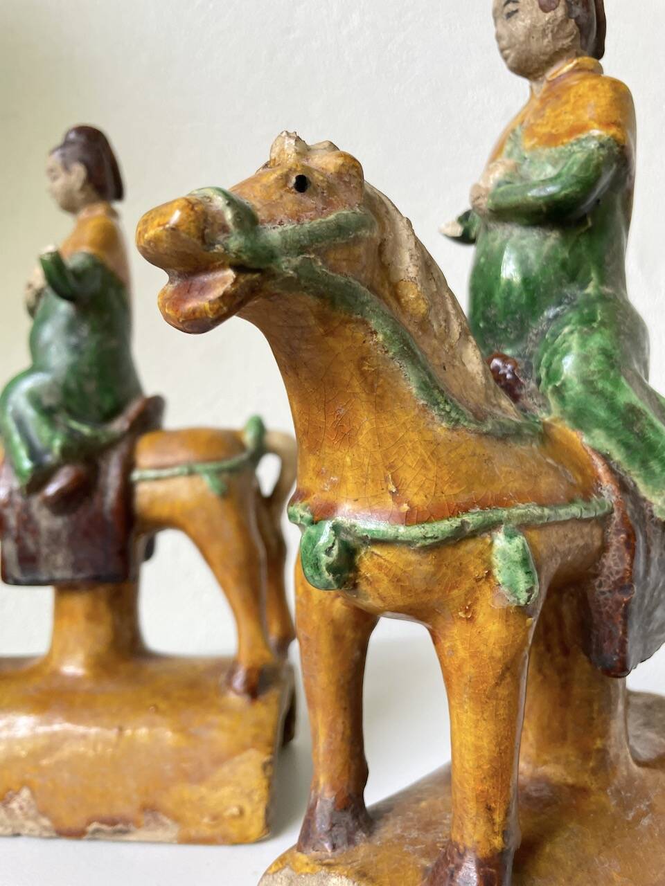 Ming period terracotta equestrian ridge tile