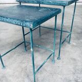 Postmodern Handmade Nesting Table Set by J. Berdou, France, 1980s, Set of 2