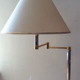 Floor lamp chrome and gold reader of the 70s