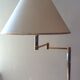 Lampadaire liseuse chromé et doré des années 70