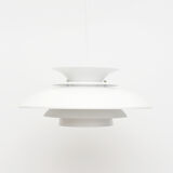 Danish white pendant mid century lamp 1970