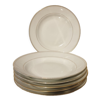 Lot 6 assiettes  en porcelaine.